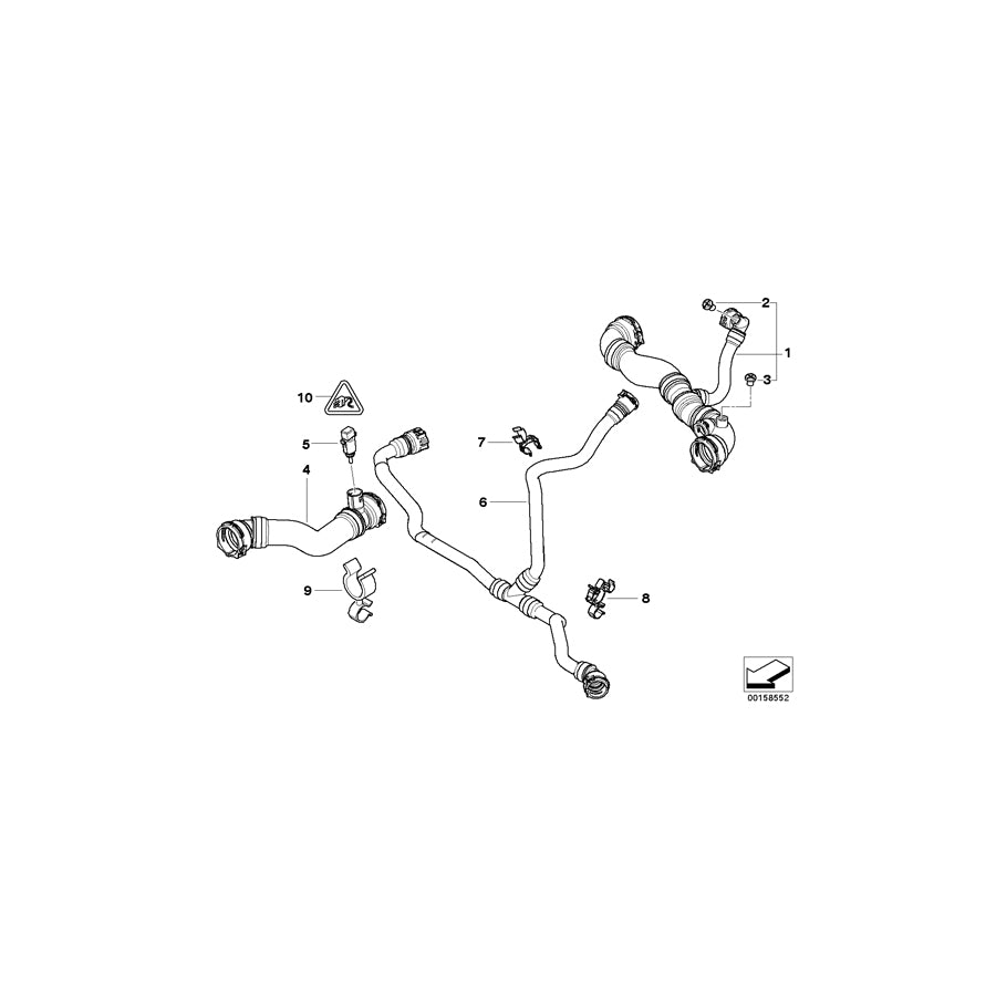Genuine BMW 17123413802 E83 E83 Hose Clamp (Inc. X3 3.0i, X3 3.0si & X3 2.0i) | ML Performance EU Car Parts