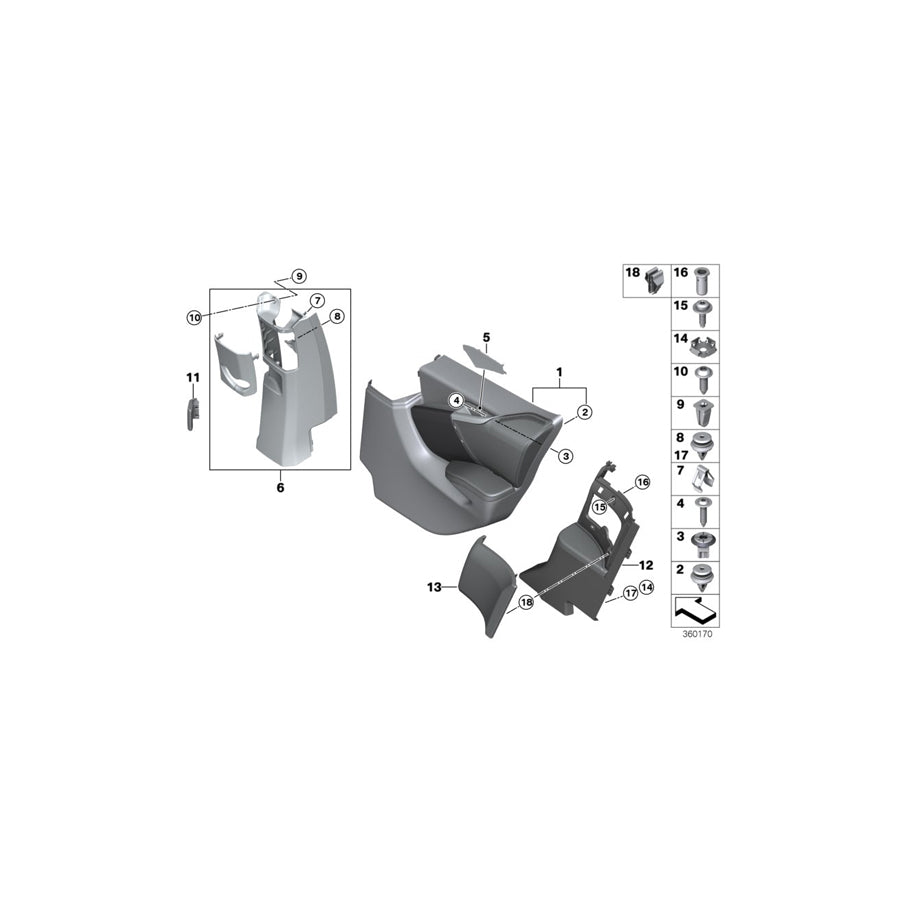 Genuine BMW 51427497237 I01 I01 Door Trim Panel, Rear, Left SOLARIC BRAUN (Inc. i3 94Ah Rex, i3s 94Ah Rex & i3s 120Ah Rex) | ML Performance EU Car Parts
