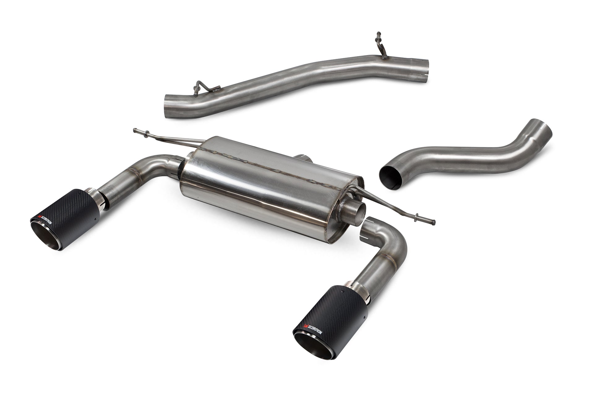 Scorpion SAUS086CF Audi TT MK3 Non-Resonated Cat-Back System With No Valves | ML Performance EU EU