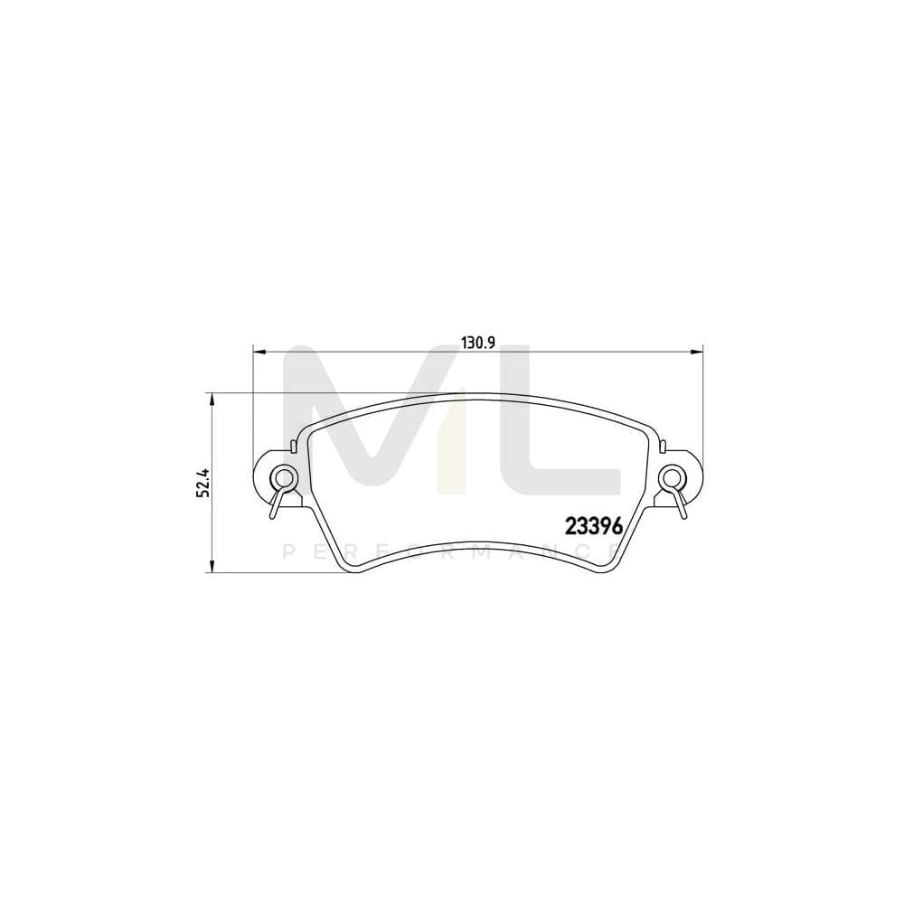 Brembo P 61 065 Brake Pad Set Excl. Wear Warning Contact, With Brake Caliper Screws | ML Performance Car Parts