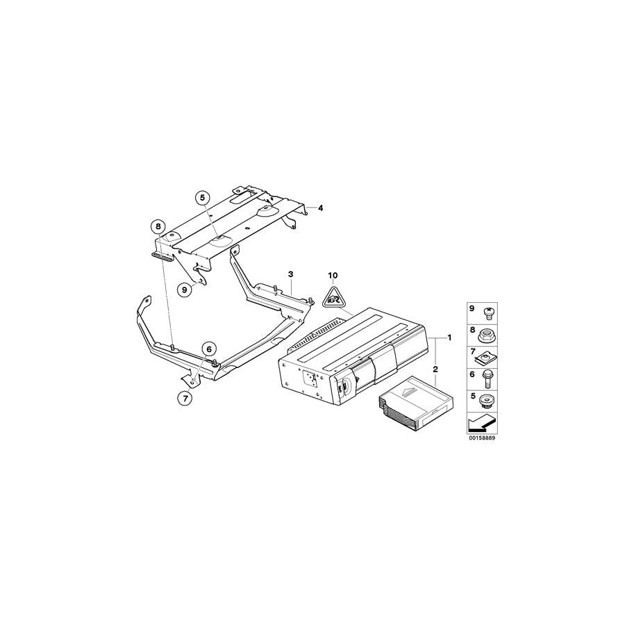 Genuine BMW 65156973096 E93 E93 Bracket Cd-Changer (Inc. 325d, 320d & 330i) | ML Performance EU Car Parts