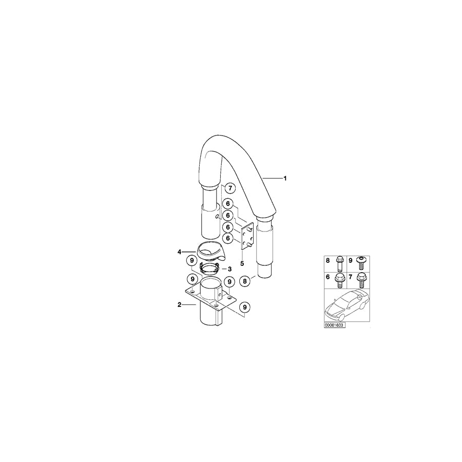 Genuine BMW 54617001430 E52 Bar Right SPORTROT (Inc.  & Z8) | ML Performance EU Car Parts