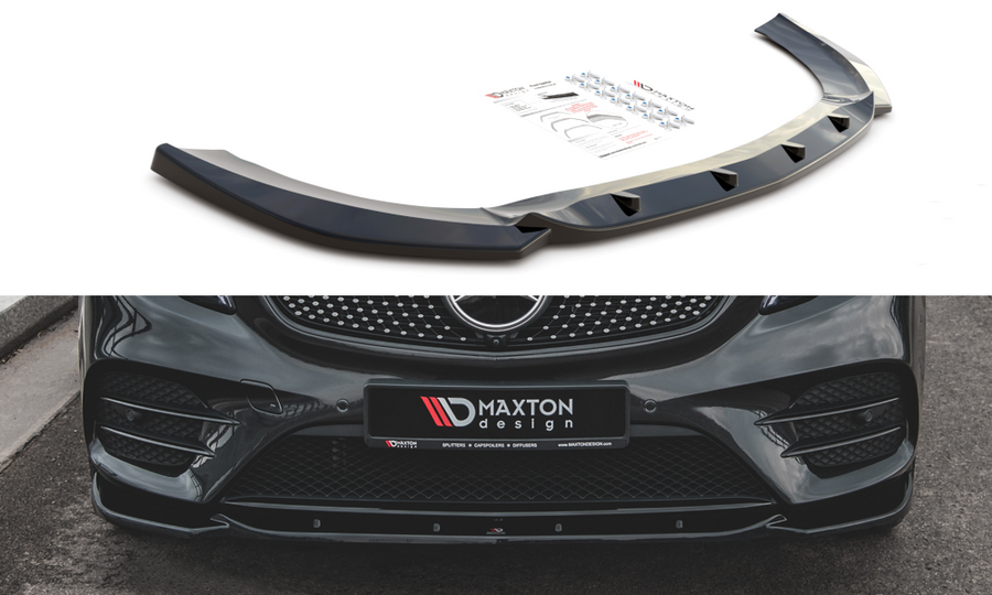 Maxton Design ME-V-447F-AMGLINE-FD1T Front Splitter V.1 Mercedes Benz V-Class AMG-Line W447 Facelift | ML Performance UK Car Parts