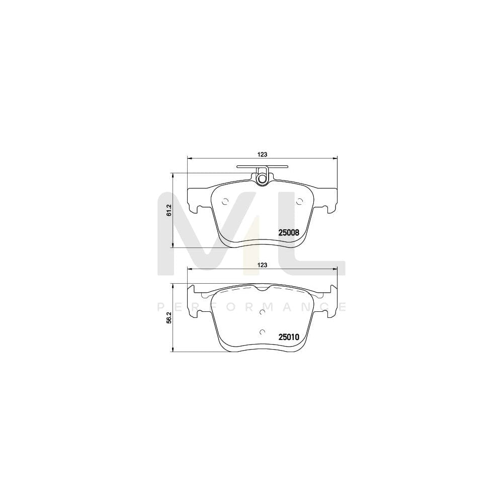 Hella 8DB 355 020-271 Brake Pad Set Not Prepared For Wear Indicator | ML Performance Car Parts