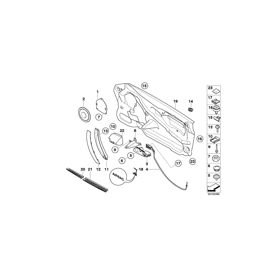 Genuine BMW 51417141061 E85 Door Handle, Inside Left SCHWARZ (Inc. Z4 3.0si, Z4 2.5si & Z4 3.0i) | ML Performance EU Car Parts