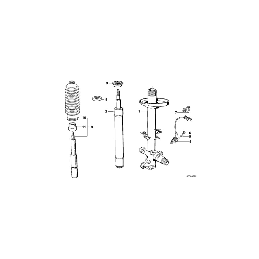 Genuine BMW 31321139499 E32 Shock Absorber-Insert M14 X 1,5MM (Inc. 750iL, 735iL & 730i) | ML Performance EU Car Parts