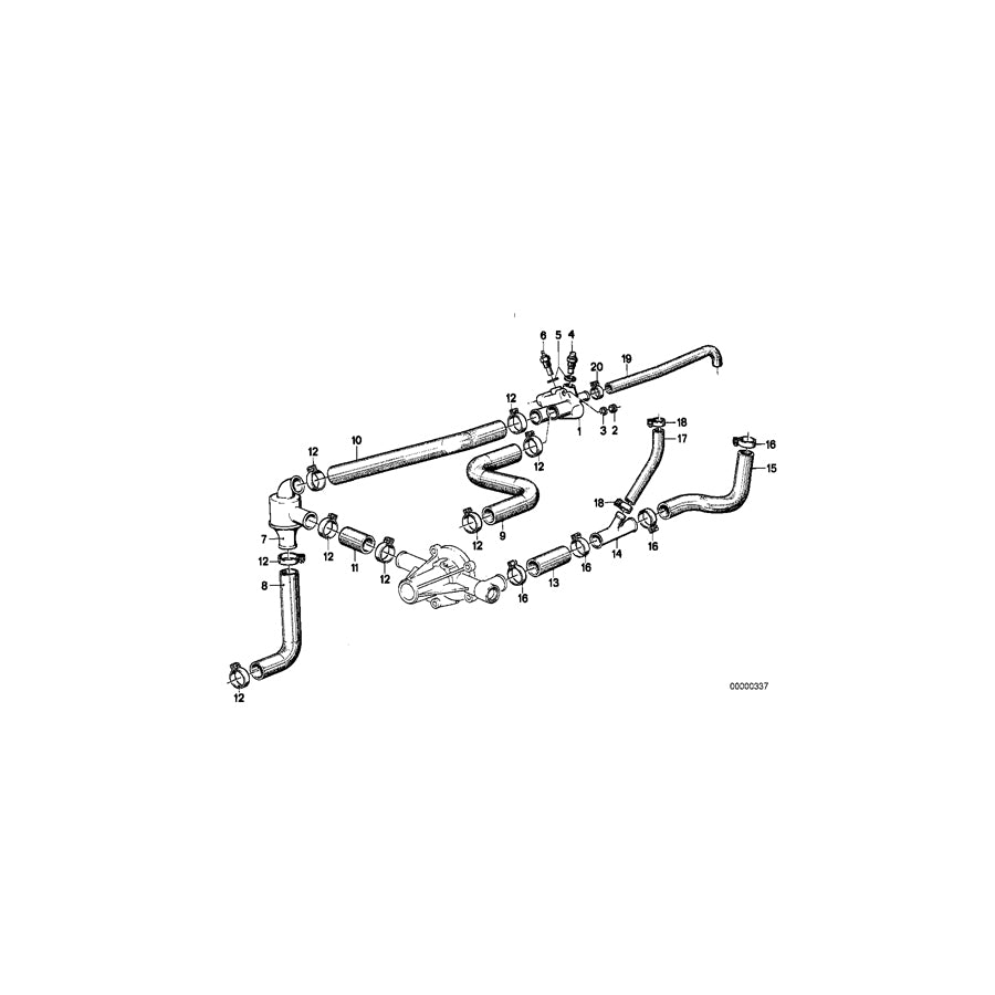 Genuine BMW 11531271787 E21 E28 E30 Water Hose (Inc. 316, 315 & 518) | ML Performance EU Car Parts