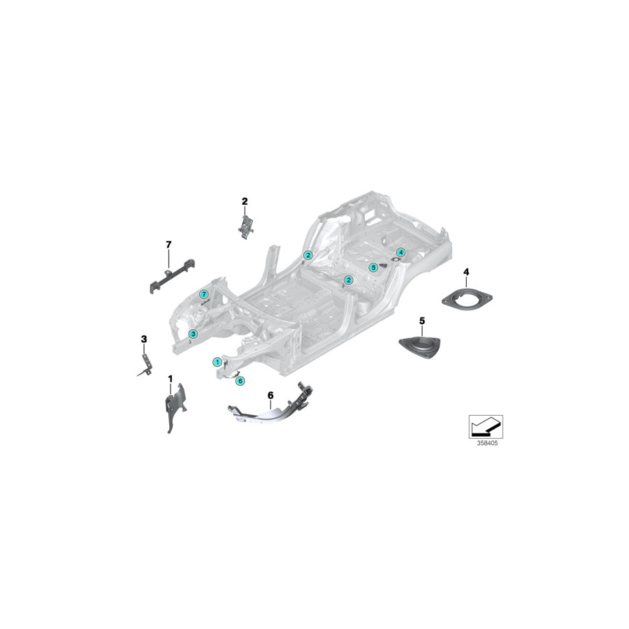 Genuine BMW 61139258261 F03 F11 Plug-In Connection Bracket (Inc. 750iX, 650iX 4.4 & 535iX) | ML Performance EU