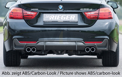 Rieger 00053490 BMW 4 Series F32 F33 F36 Rear Diffuser - Carbon Look 2 | ML Performance EU Car Parts