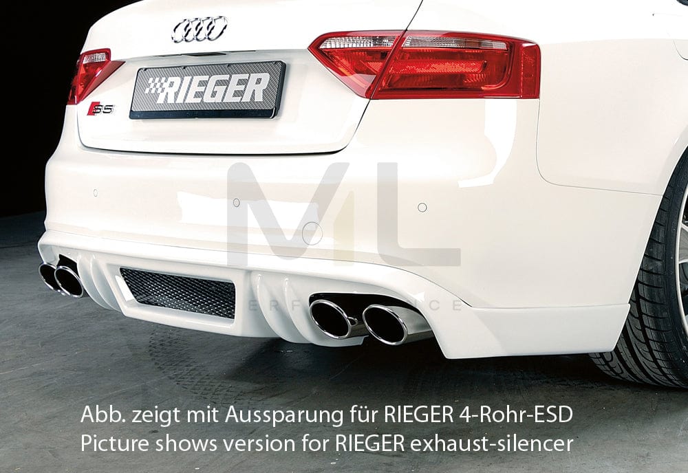 Rieger 00055428 Audi B8 B81 A5 Rear Diffuser 2 | ML Performance EU Car Parts