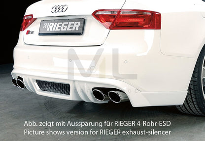 Rieger 00055428 Audi B8 B81 A5 Rear Diffuser 2 | ML Performance EU Car Parts