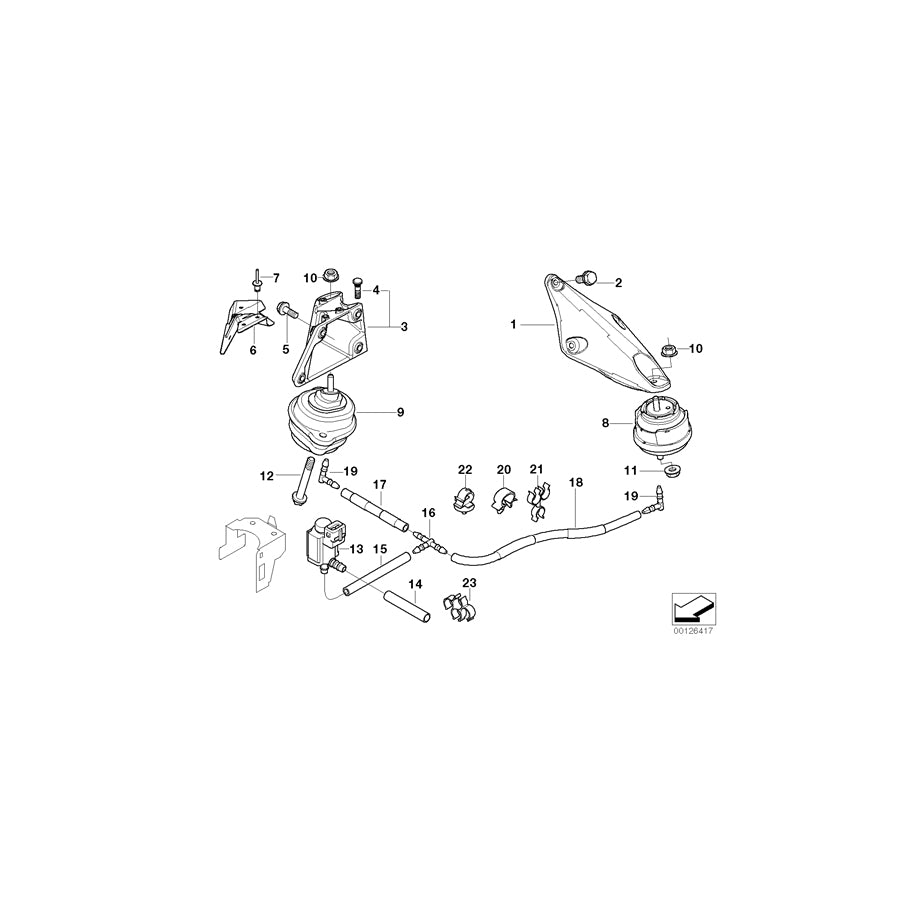 Genuine BMW 22116750860 E46 Engine Mount, Right (Inc.  & 330xd) | ML Performance EU Car Parts
