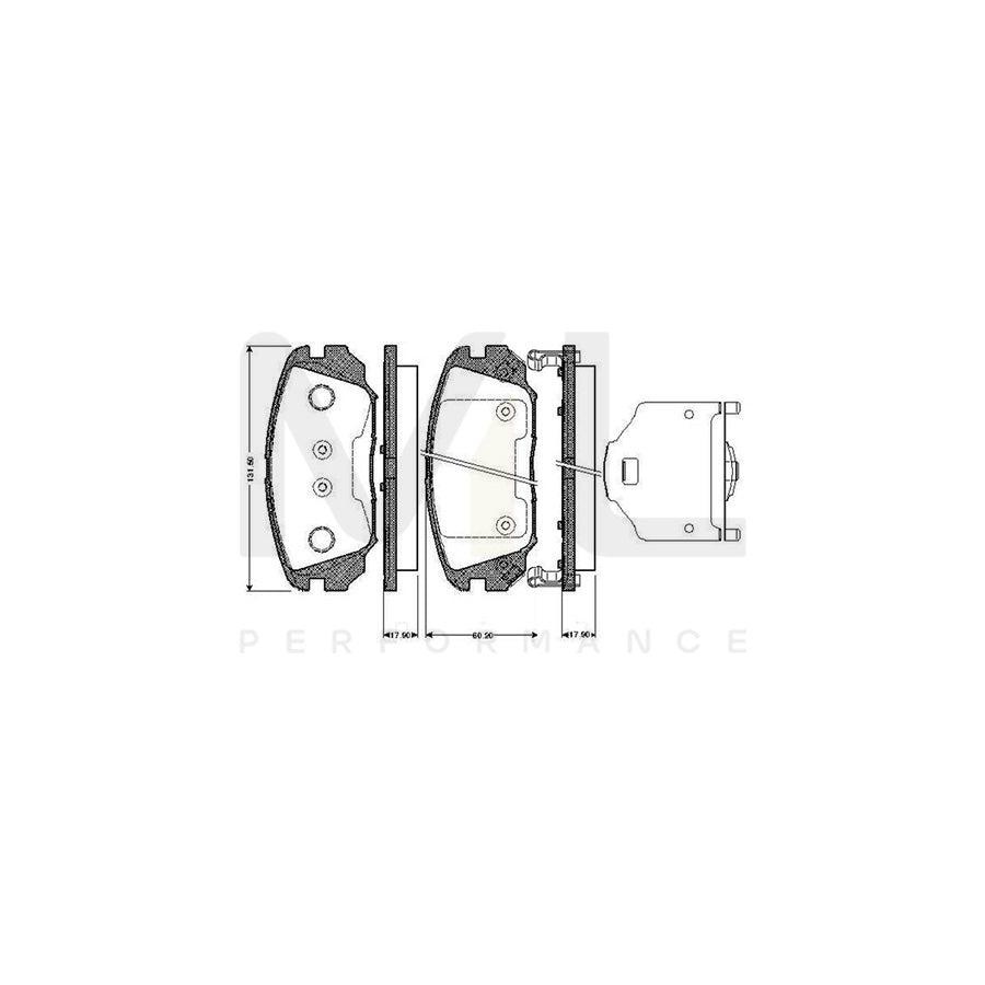 Bosch 0986Tb2933 Brake Pad Set Excl. Wear Warning Contact, With Accessories | ML Performance Car Parts