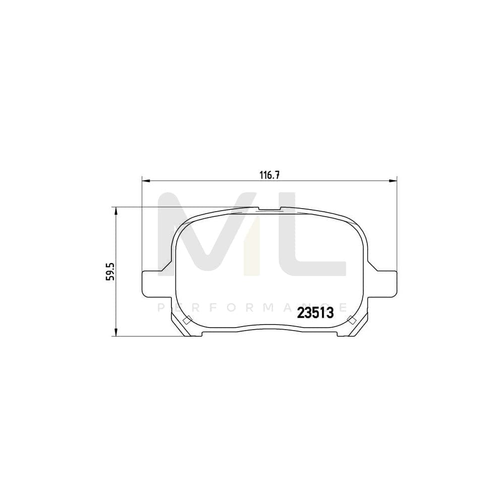 Brembo P 83 040 Brake Pad Set With Acoustic Wear Warning | ML Performance Car Parts