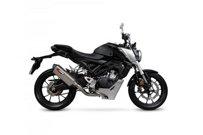 Scorpion RHA183SYSSEO Honda CB125 R Serket Parallel Full System - Brushed Stainless Steel Sleeve | ML Performance EU EU