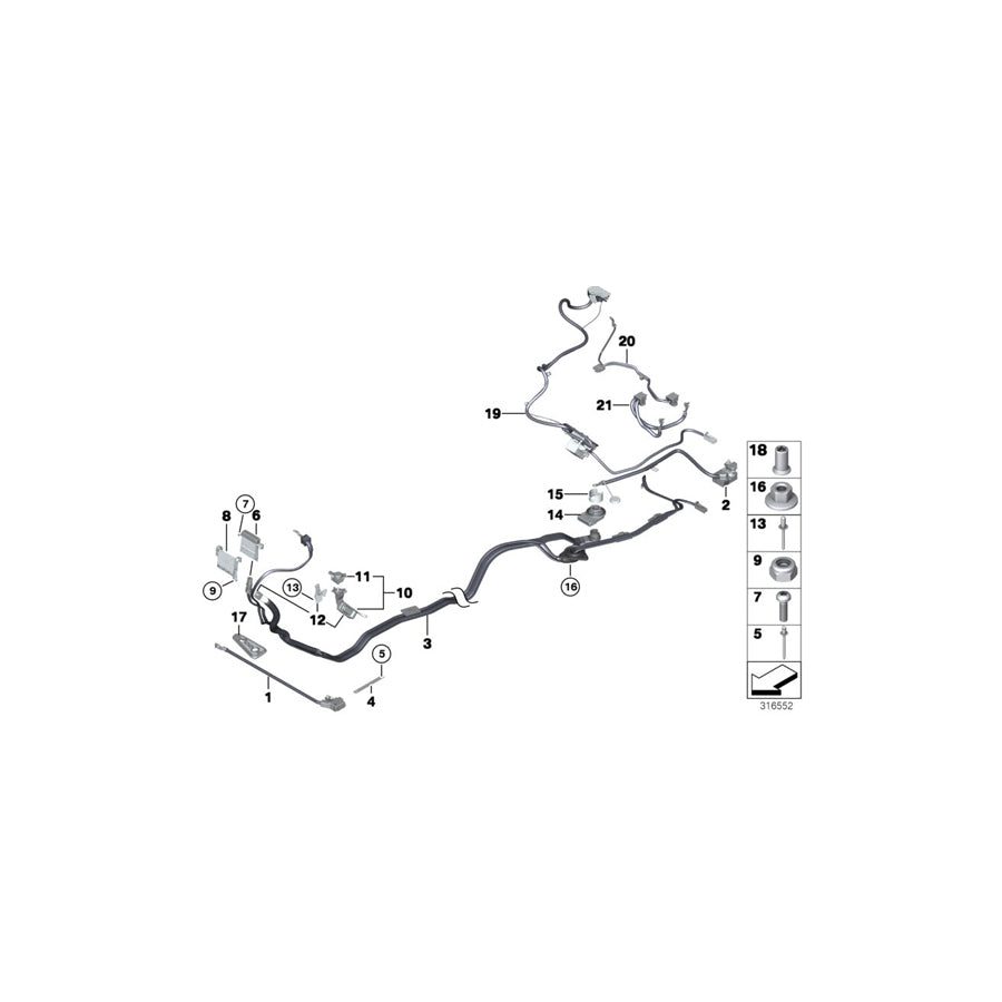 Genuine BMW 61149185734 F06 F01 F04 B+ Terminal Point, Engine Compartment (Inc. 518d, X4 20iX & 740dX) | ML Performance EU