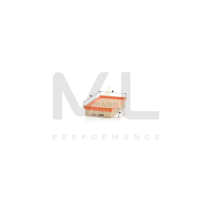MANN-FILTER C 2348 Air Filter for PIAGGIO M500 Hatchback Filter Insert | ML Performance Car Parts