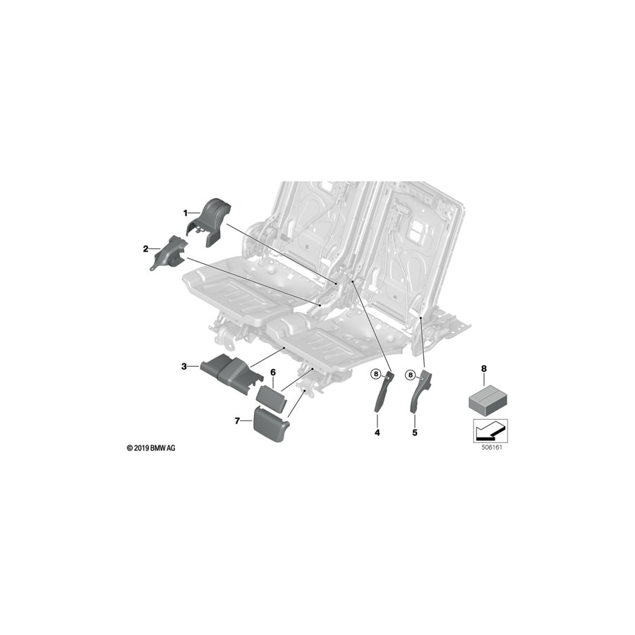 Genuine BMW 52307943347 G07 Trim, Front Top SCHWARZ (Inc. X7 50iX, X7 30dX & X7 M50dX) | ML Performance EU Car Parts