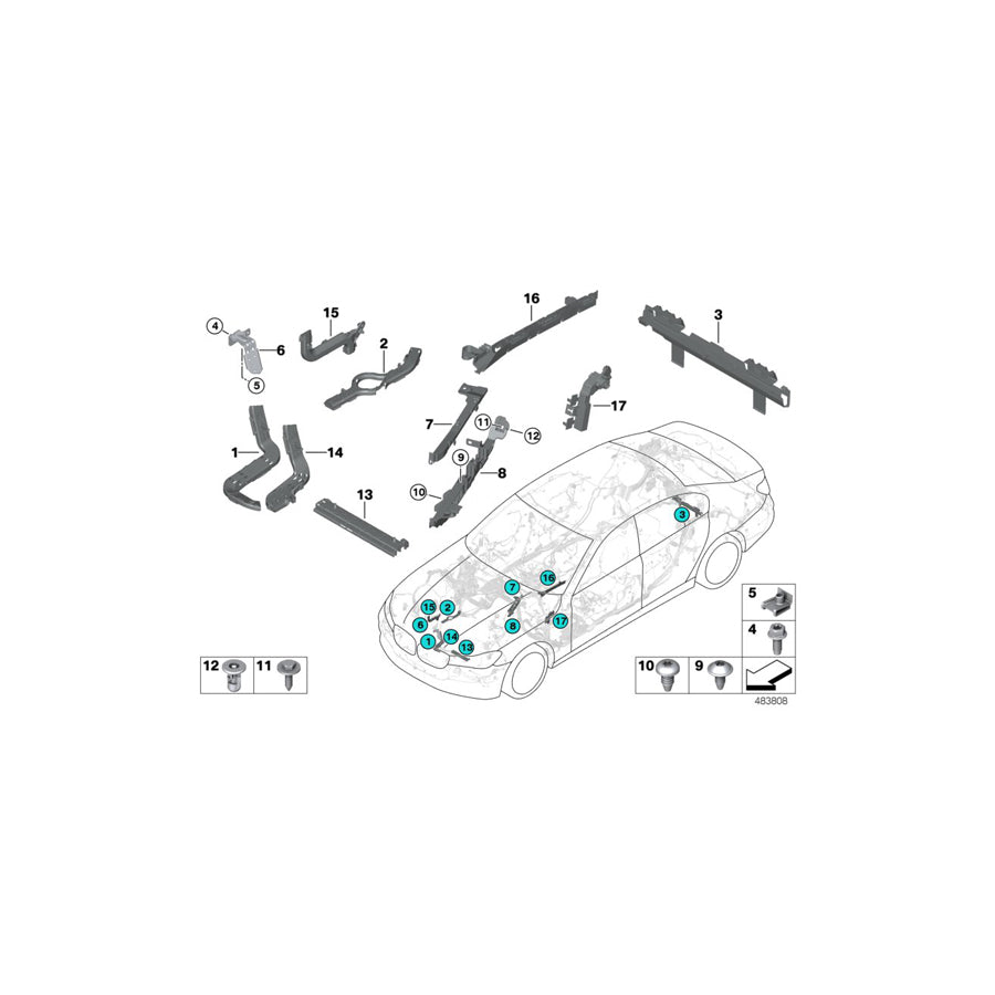 Genuine BMW 61139334788 G31 G11 G12 Sealing Frame Lower Part Right (Inc. 530i, 750iX & 725d) | ML Performance EU