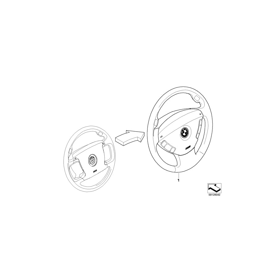 Genuine BMW 32306776771 E66 E67 E65 Airbag Module, Driver'S Side GRAU (Inc. 745Li, 730Li & 740Li) | ML Performance EU Car Parts