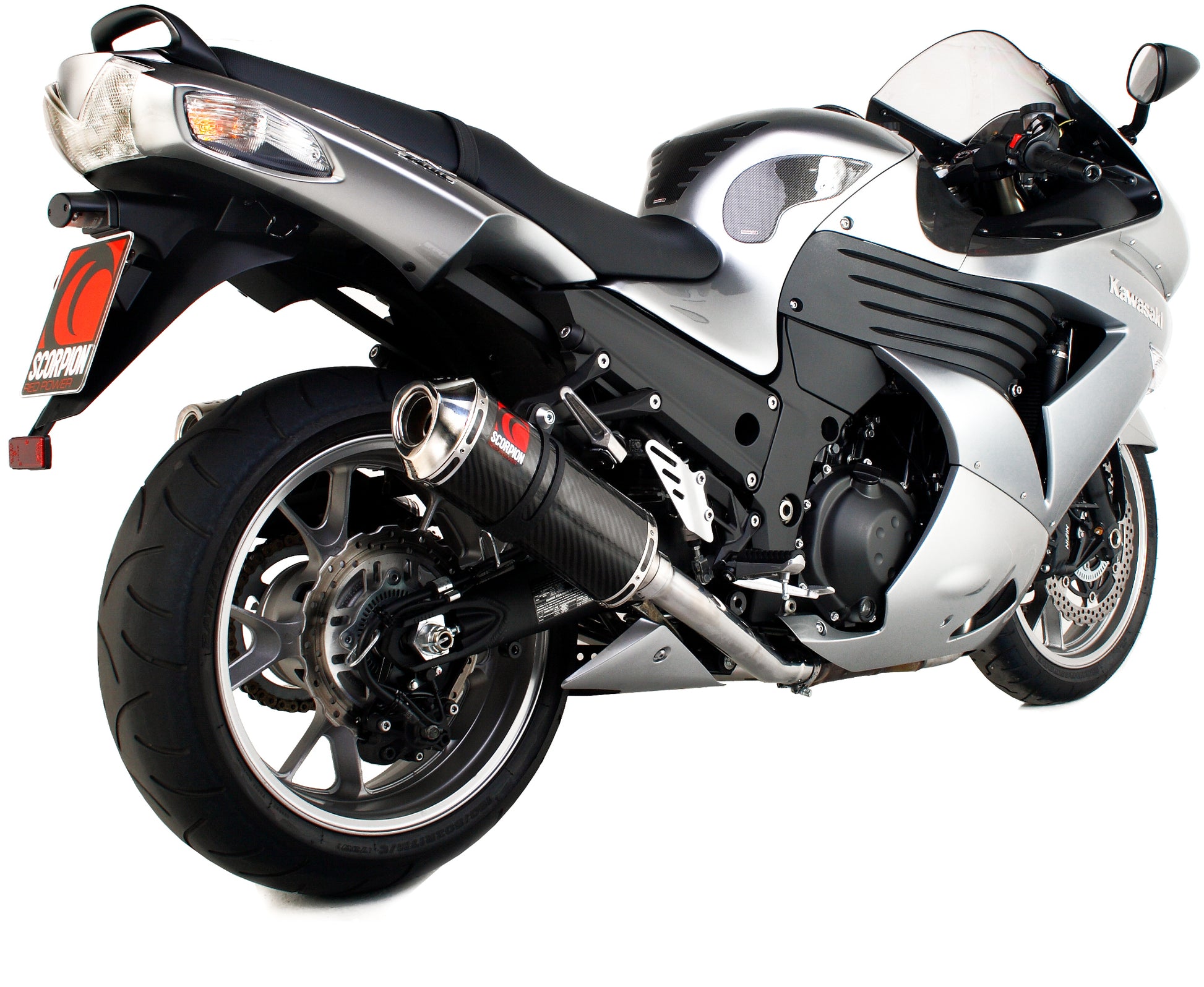 Scorpion EKA83CFO Kawasaki ZZR1400 Factory Carbine Slip-On (Pair) - Carbon Fibre Sleeve | ML Performance EU EU