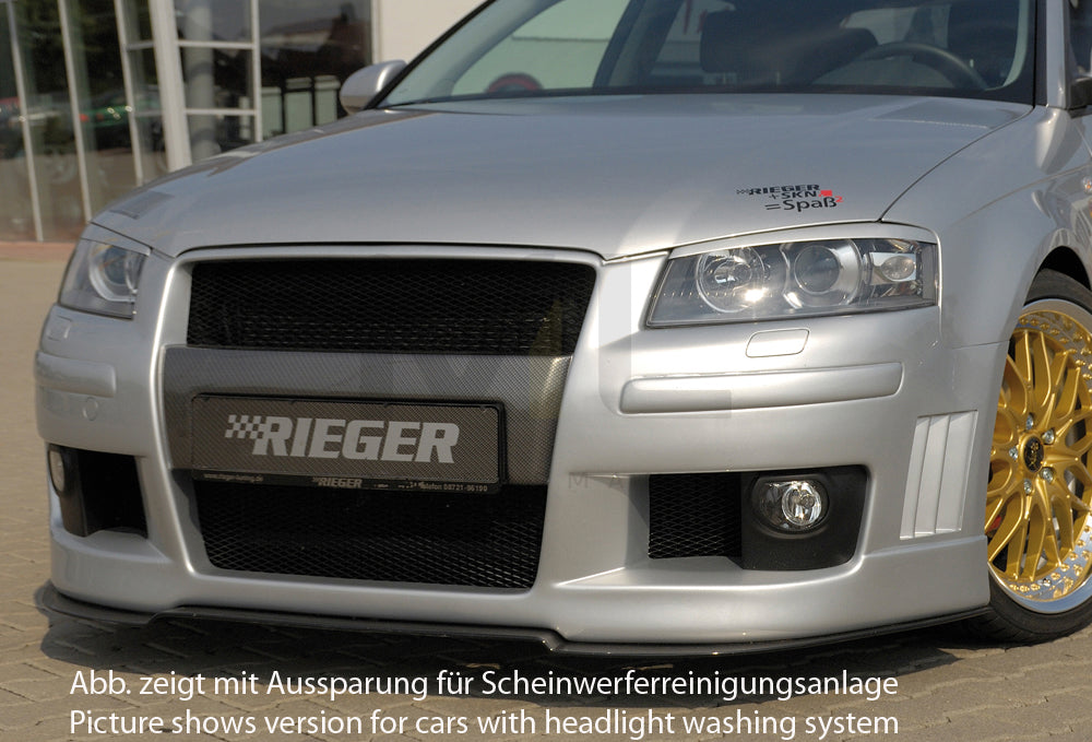 Rieger 00056731 Audi 8P A3 Front Bumper 1 | ML Performance EU Car Parts
