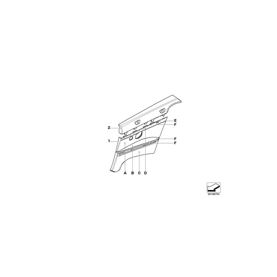 Genuine BMW 51437965739 E93 E93 Trim Panel, Railing Left SCHWARZ (Inc. 325i, 325d & 320d) | ML Performance EU Car Parts