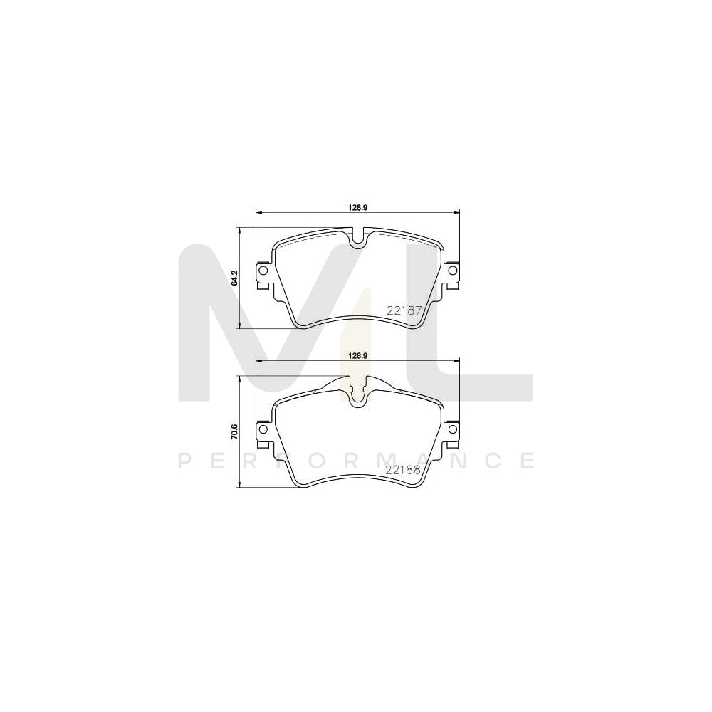 Brembo P 06 092 Brake Pad Set Prepared For Wear Indicator, With Brake Caliper Screws | ML Performance Car Parts