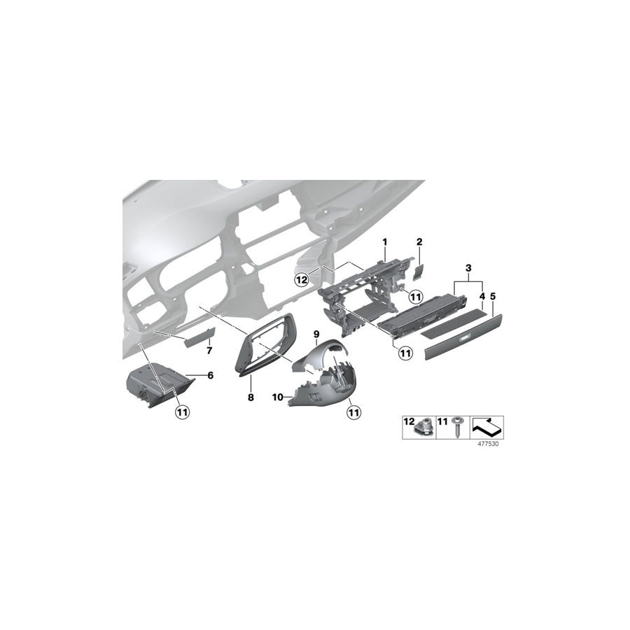 Genuine BMW 51459203711 F10 F07 F11 Dummy Trim For Assistance Systems VENETOBEIGE (Inc. 530i, 535d & M5) | ML Performance EU