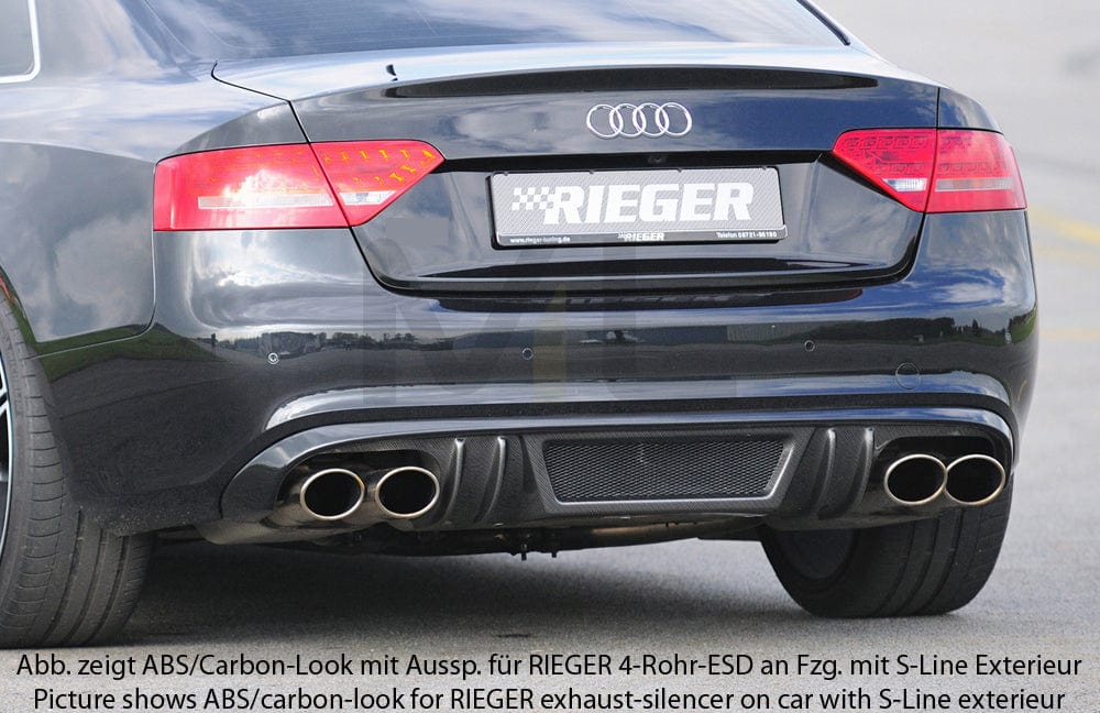 Rieger 00055445 Audi B8 B81 A5 Rear Diffuser 1 | ML Performance EU Car Parts