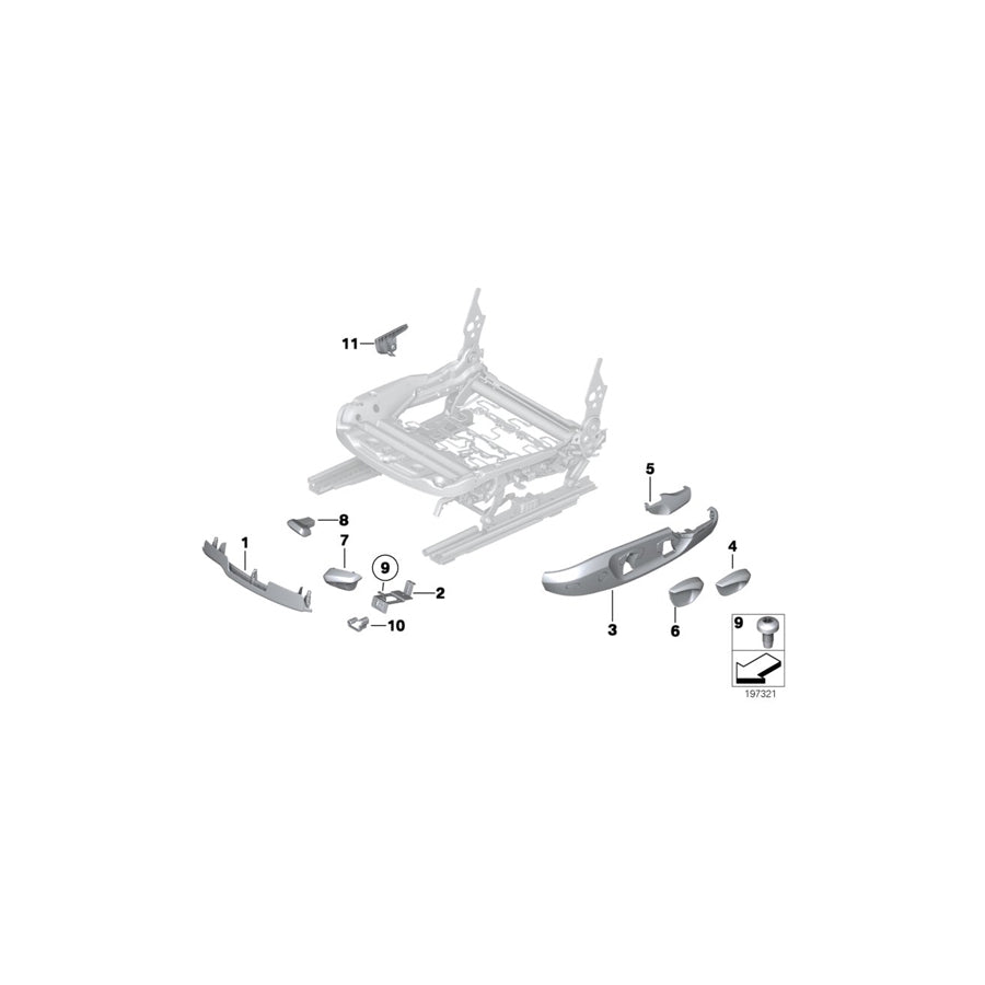 Genuine BMW 52107217176 E89 Trim, Seat Outer Right SCHWARZ (Inc. Z4 35i, Z4 18i & Z4 20i) | ML Performance EU Car Parts