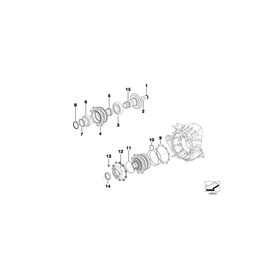 Genuine BMW 23008419430 BMW Spacer Sleeve BEVEL GEAR INPU (Inc.  & M6 GT3) | ML Performance EU Car Parts