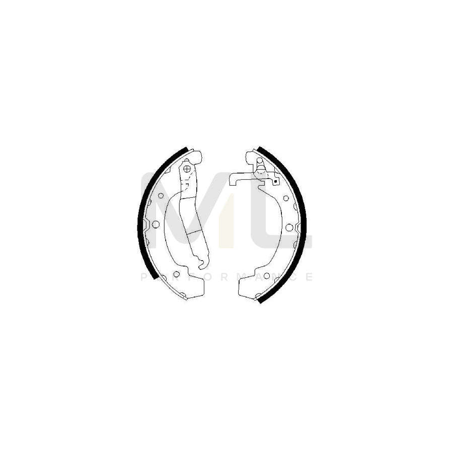 BOSCH 0 986 487 318 Brake Shoe Set for VW LT | ML Performance Car Parts