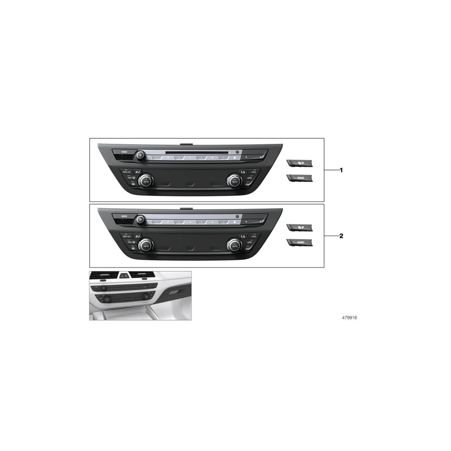 Genuine BMW 61316993501 G31 G32 G30 Rep. Kit For Radio/Climate Cont. Panel (Inc. 530i, 518d & 530eX) | ML Performance EU