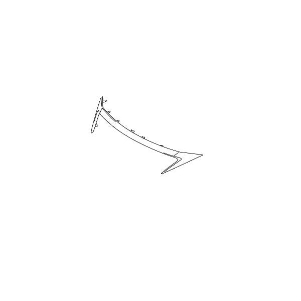 Genuine Lexus 53121-76030 CT Phase 1 Upper Grille Chrome Moulding