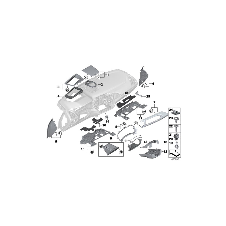 Genuine BMW 51459363416 G02 G01 Joint Cover, Steering Column, Lower (Inc. X3 M, X4 M40iX & X3 30iX) | ML Performance EU