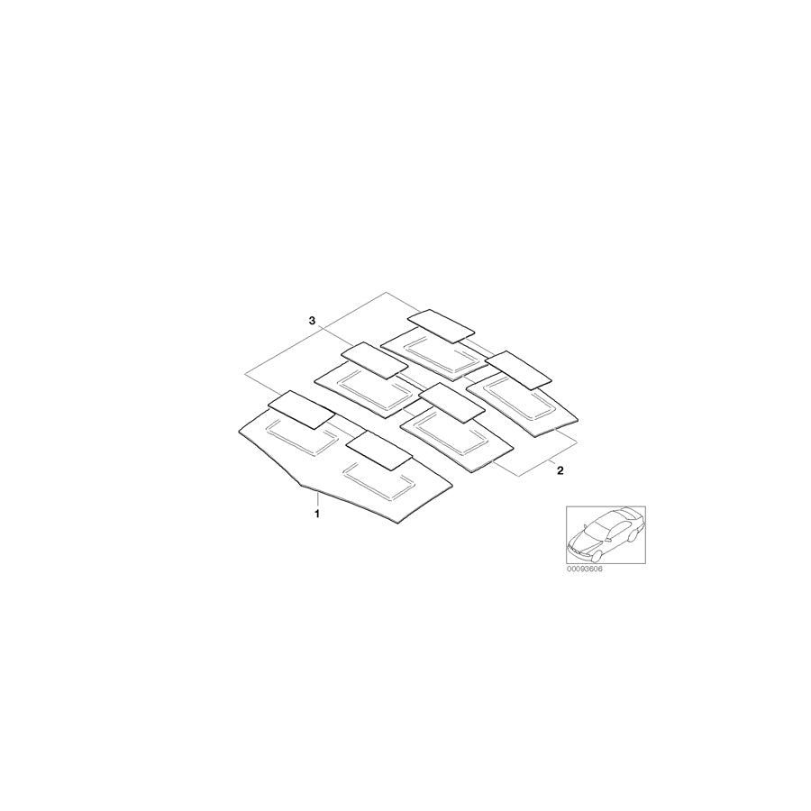 Genuine BMW 51487042896 E65 E66 Sound Insulation, Roof Rear And Center (Inc. 730d, 730Li & 740Li) | ML Performance EU Car Parts