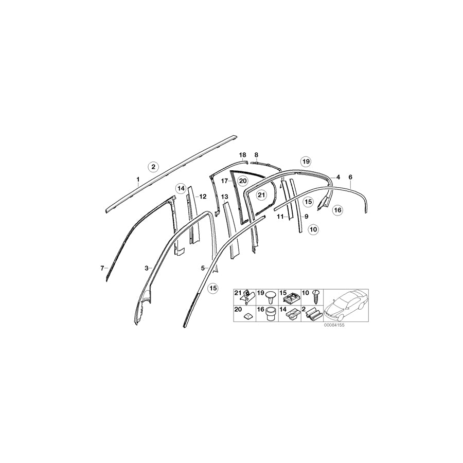 Genuine BMW 51347078469 E39 Rear Left Door Cover With Switch (Inc. 520d, 530d & 525i) | ML Performance EU Car Parts