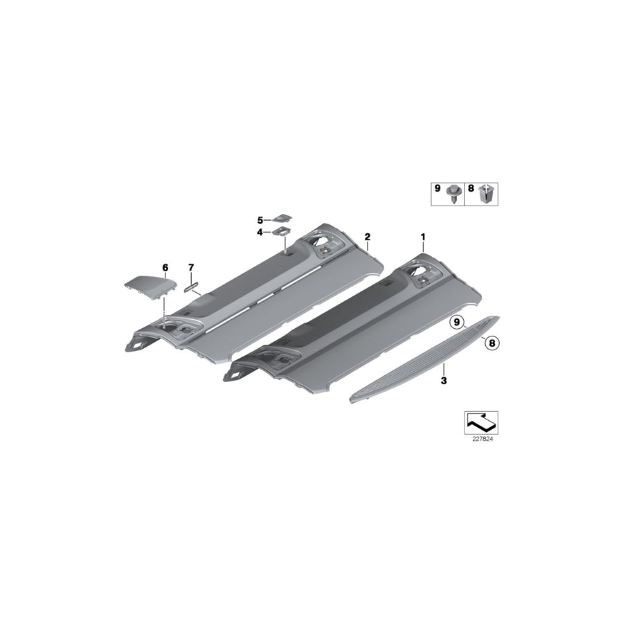 Genuine BMW 51469197235 Parcel Shelf, Rear OYSTER (Inc. 525dX, 518d & 520i) | ML Performance EU