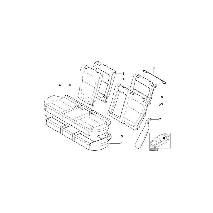 Genuine BMW 52208258399 E53 Lateral Trim Panel Left SCHWARZ (Inc. X5 3.0d, X5 3.0i & X5 4.4i) | ML Performance EU Car Parts