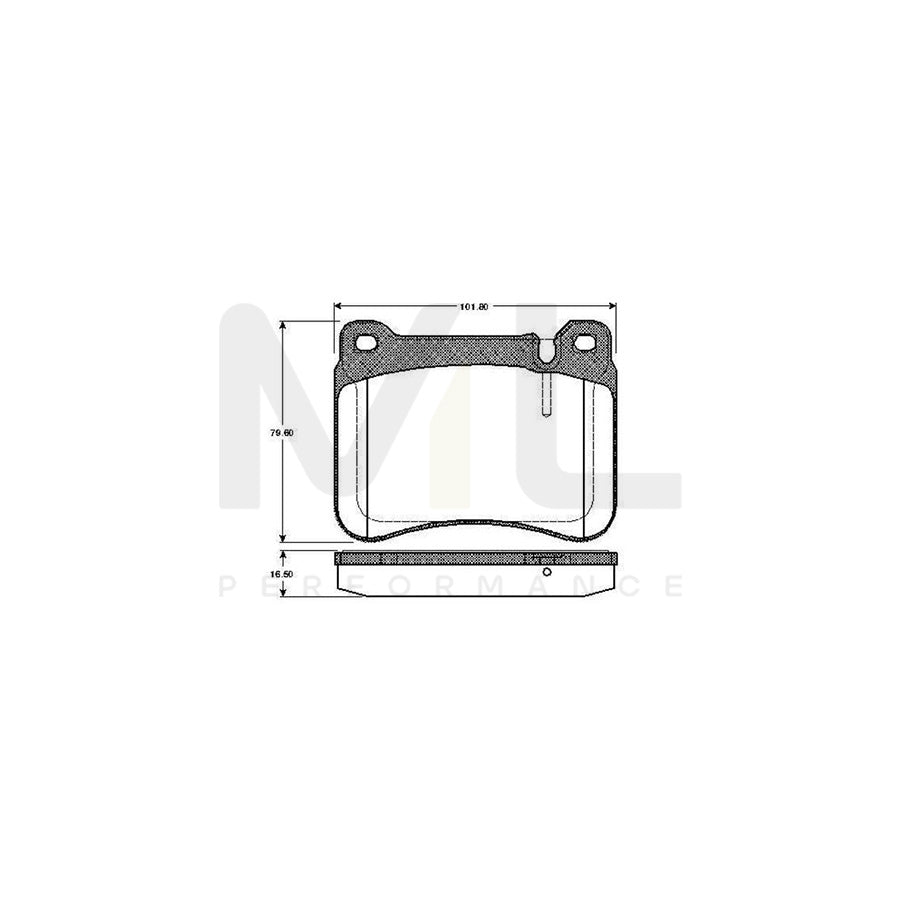 Bosch 0986Tb2972 Brake Pad Set Excl. Wear Warning Contact | ML Performance Car Parts