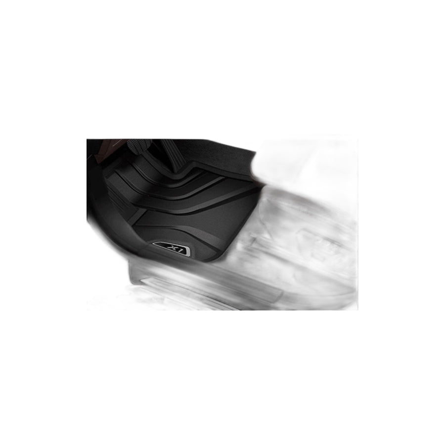 Genuine BMW 51472365855 F48 F48 Floor Mats, All-Weather, Front LHD,SW./SILBER (Inc. X1 28i, X1 16d & X1 20i)