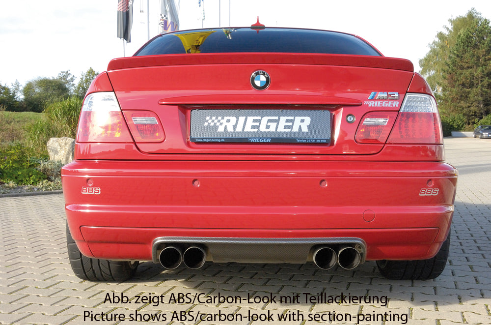 Rieger 00099519 BMW E46 Rear Diffuser 3 |ML Performance EU Car Parts