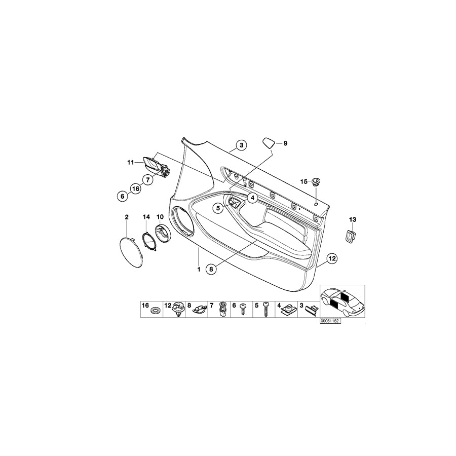 Genuine BMW 51417890712 E46 Door Trim Panel, Front Right ANTHRAZIT (Inc. 330d, 330xi & 325xi) | ML Performance EU Car Parts