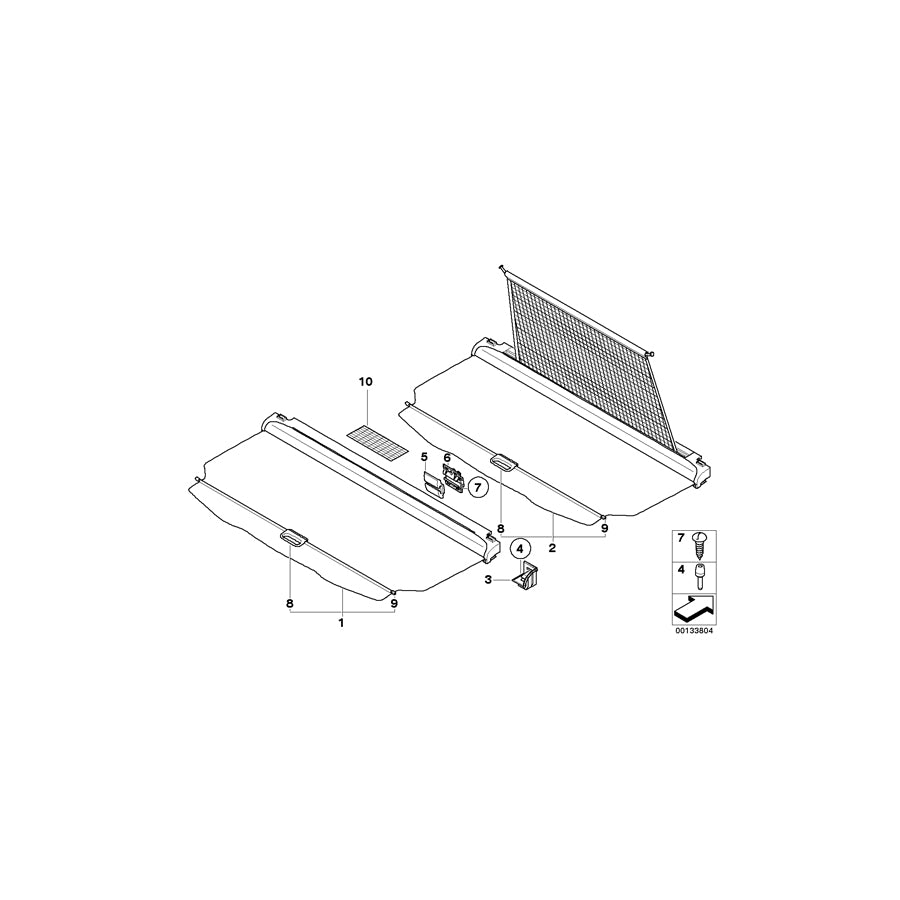 Genuine BMW 51473419533 E83 Roller Blind Pull-Out Bar (Inc. X3 3.0i, X3 3.0si & X3 2.5i) | ML Performance EU