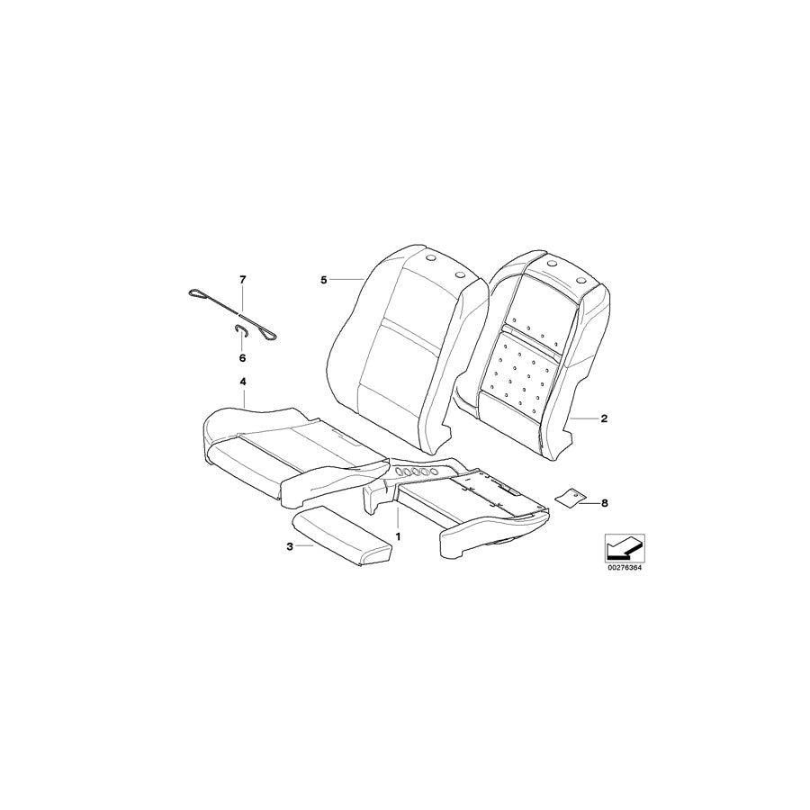 Genuine BMW 52106973425 E70 E72 Cover Backrest Leather Left SATTELBRAUN (Inc. X5 3.5d, X5 40dX & Hybrid X6) | ML Performance EU Car Parts