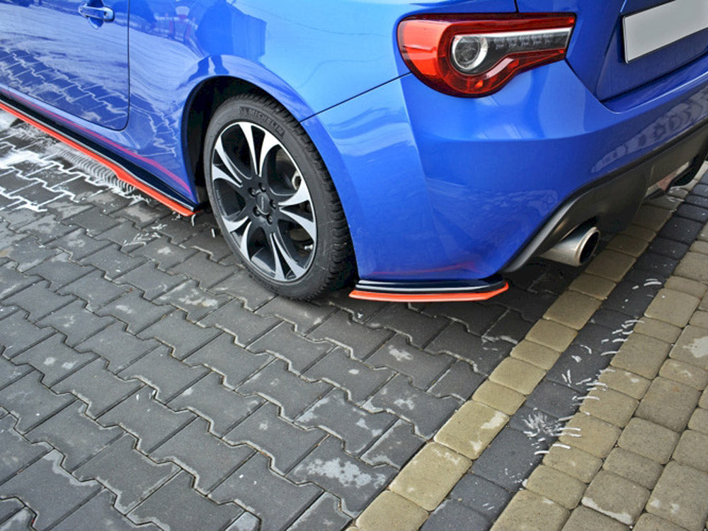 Maxton Design Subaru Brz Facelift (2017-2020) Rear Side Splitters (black & Red) V.2