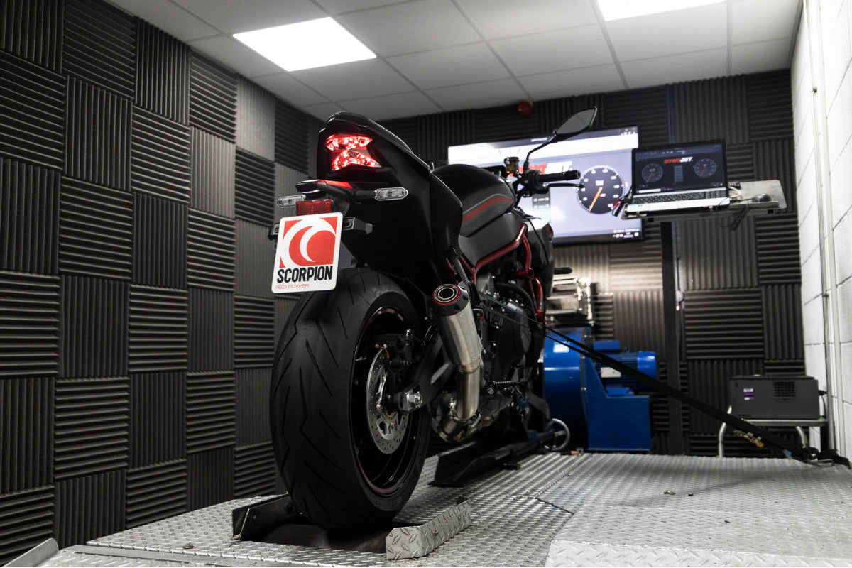 Scorpion PKA135SEO Kawasaki Z H2 Red Power Slip-On - Brushed Stainless Steel Sleeve | ML Performance EU EU