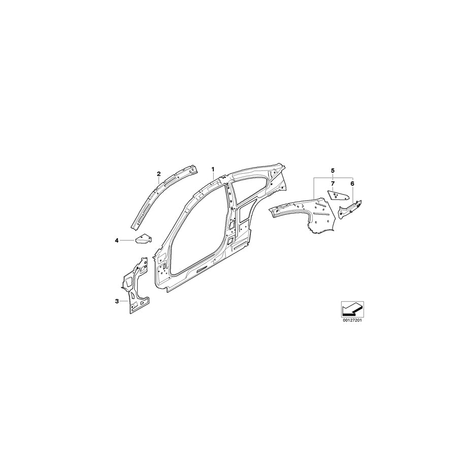 Genuine BMW 41217120034 E63 E63 Tension Band Column C, Right (Inc. 630i, 635d & M6) | ML Performance EU Car Parts