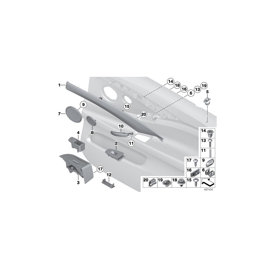 Genuine BMW 51427318856 F07 F07 Cover F Right Loudspeaker Tweeter SCHWARZ (Inc. 550iX 4.4, 528i & 535iX) | ML Performance EU Car Parts